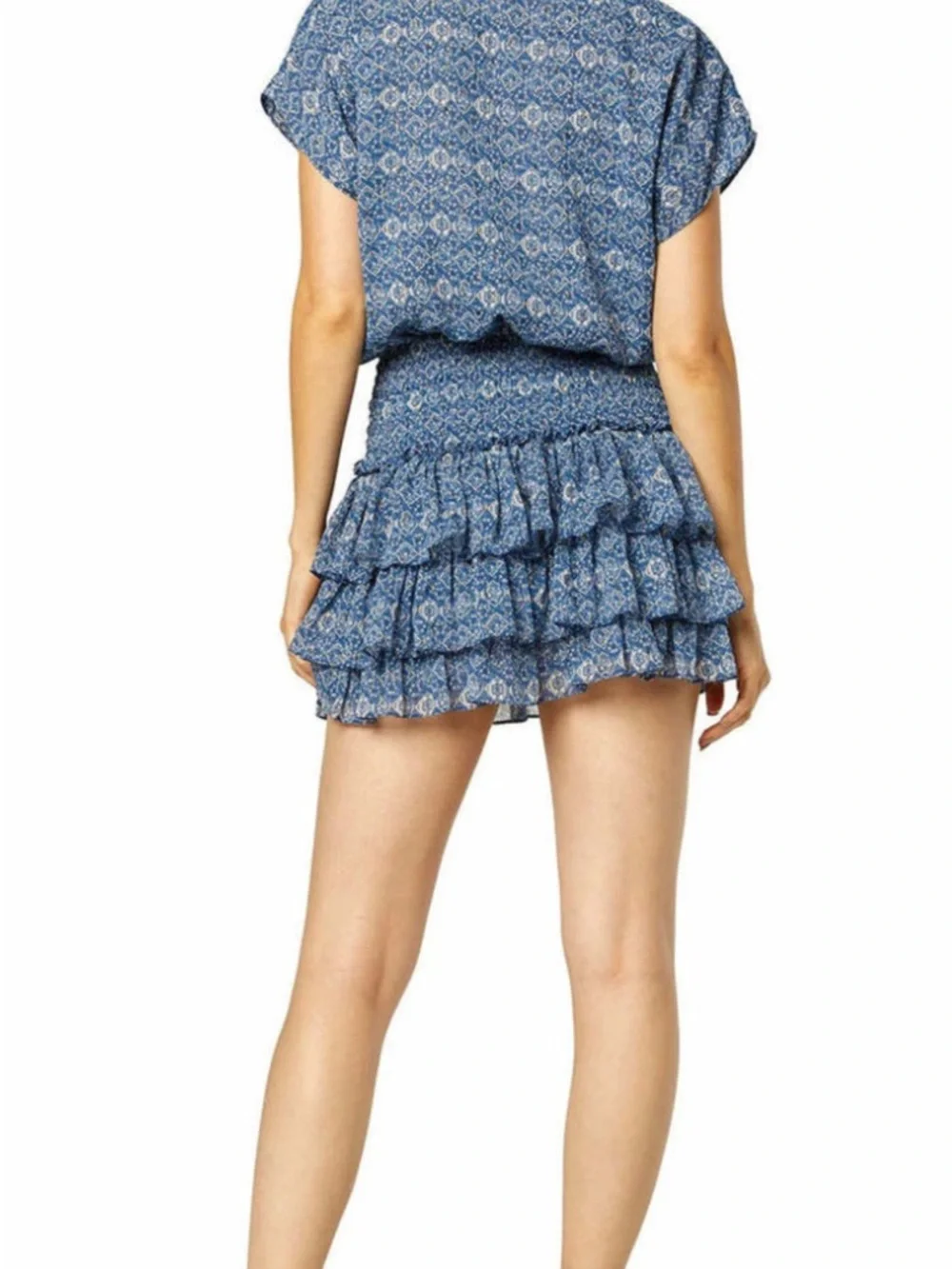 Misa Los Angeles Blue Printed Mini Dress - Picture 2 of 8